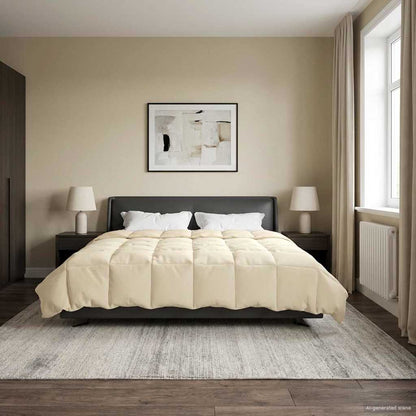 Duvet Estivo Trapuntato Crema 240 x 260 cm Microfibra | homemem39