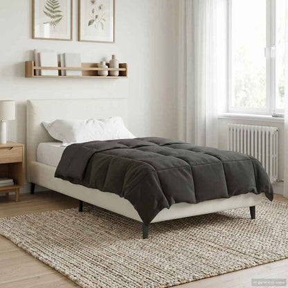 Piumone Completo Annuale Antracite 135 x 200 cm Microfibra | homemem39