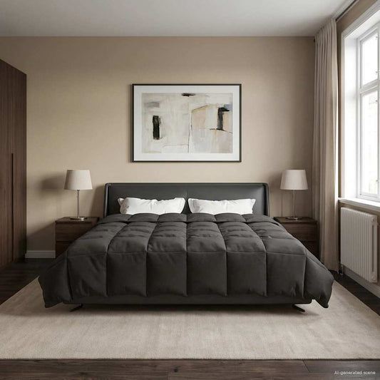 Piumone Completo Annuale 200 x 200 cm 4 stagioni Antracite | homemem39