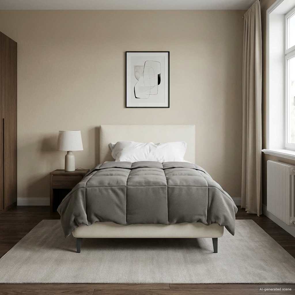 Piumone Completo Annuale Grigio chiaro 140 x 200 cm Microfibra | homemem39