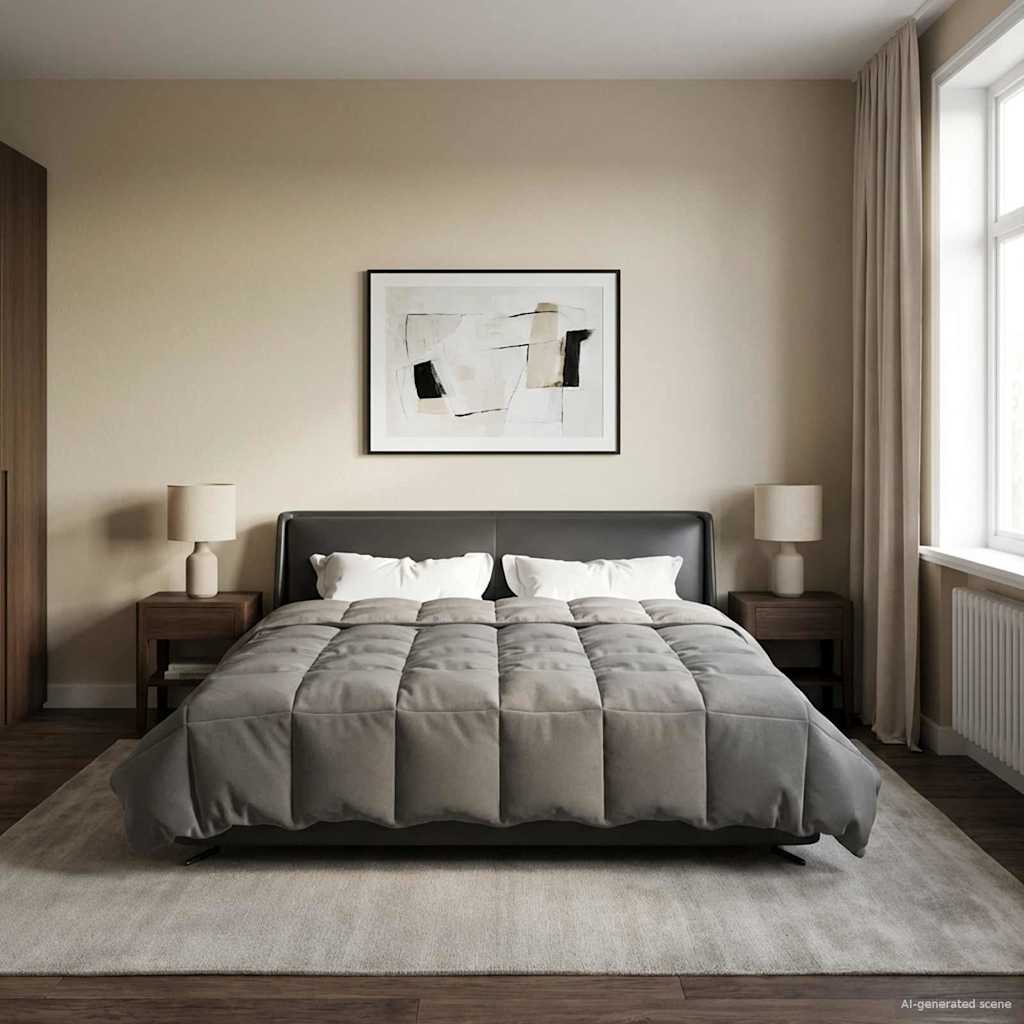 Piumone Completo Annuale Grigio chiaro 200 x 200 cm Microfibra | homemem39