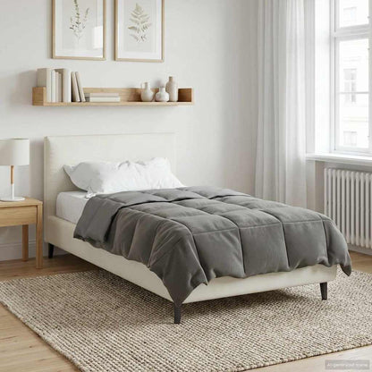 Piumone Completo Annuale Grigio chiaro 135 x 220 cm Microfibra