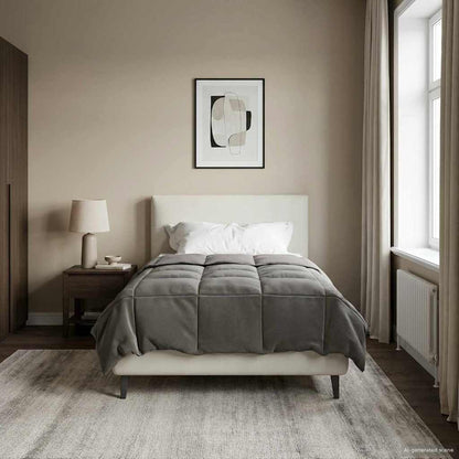 Piumone Completo Annuale Grigio chiaro 135 x 220 cm Microfibra | homemem39