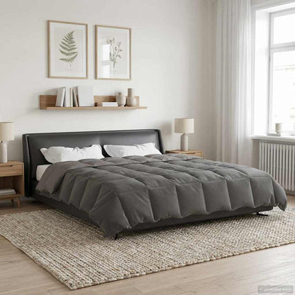 Piumone Completo Annuale Grigio chiaro 220 x 240 cm Microfibra | homemem39