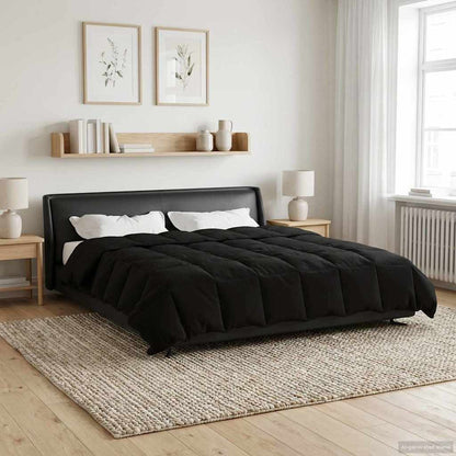 Piumone Completo Annuale Nero 200 x 240 cm Microfibra | homemem39