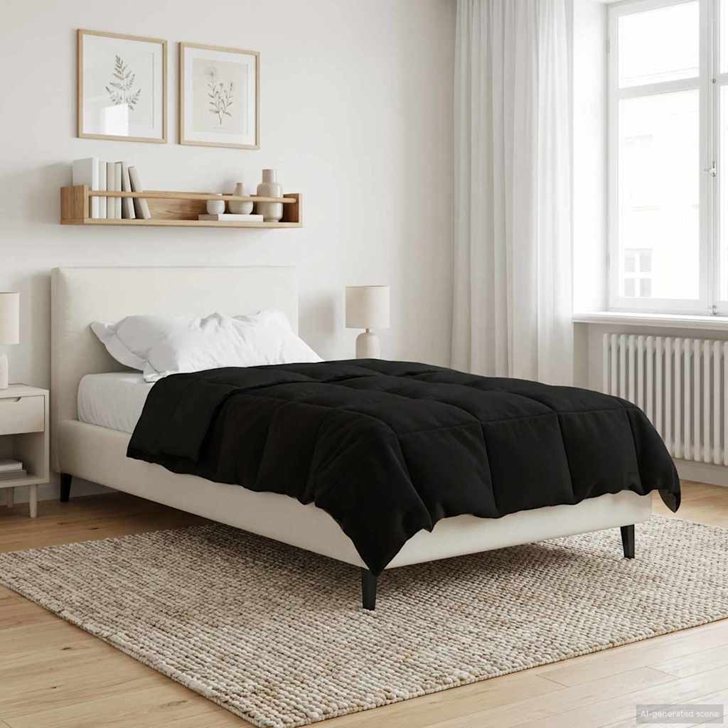 Piumone Completo Annuale Nero 140 x 220 cm Microfibra | homemem39