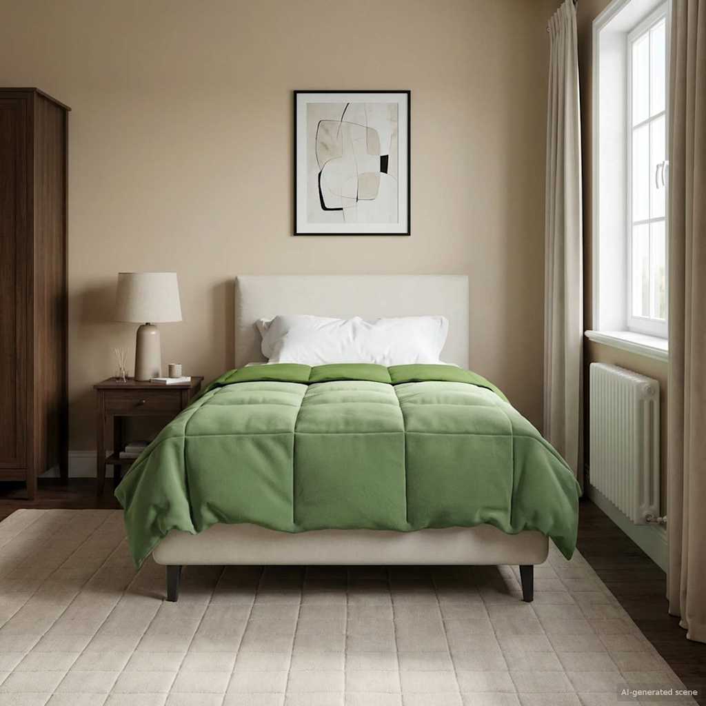 Piumone Completo Annuale Verde 140 x 200 cm Microfibra | homemem39