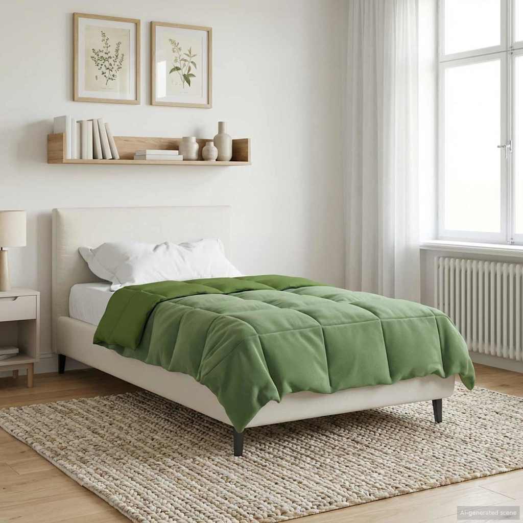 Piumone Completo Annuale Verde 155 x 200 cm Microfibra | homemem39