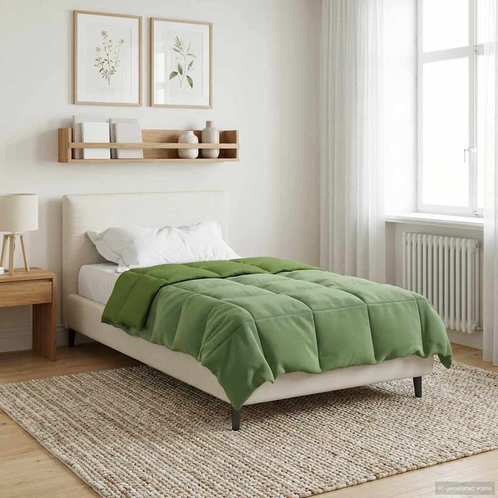 Piumone Completo Annuale Verde 135 x 220 cm Microfibra | homemem39