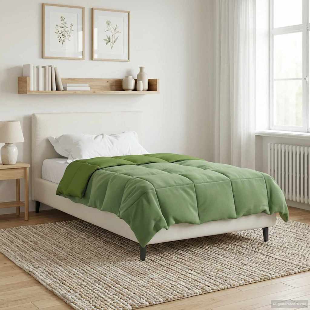 Piumone Completo Annuale Verde 140 x 220 cm Microfibra | homemem39
