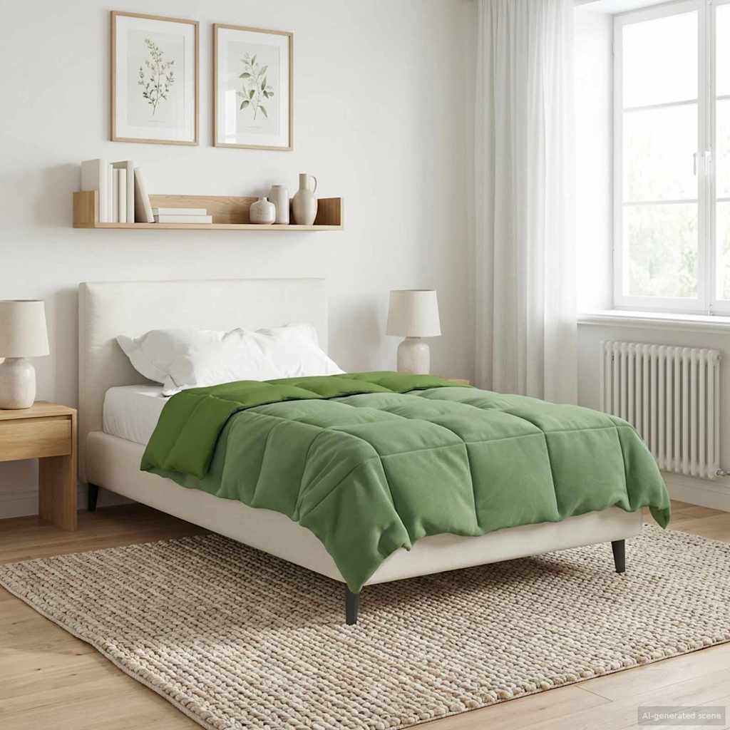 Piumone Completo Annuale Verde 155 x 220 cm Microfibra | homemem39