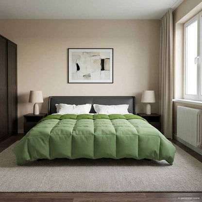 Piumone Completo Annuale Verde 200 x 220 cm Microfibra