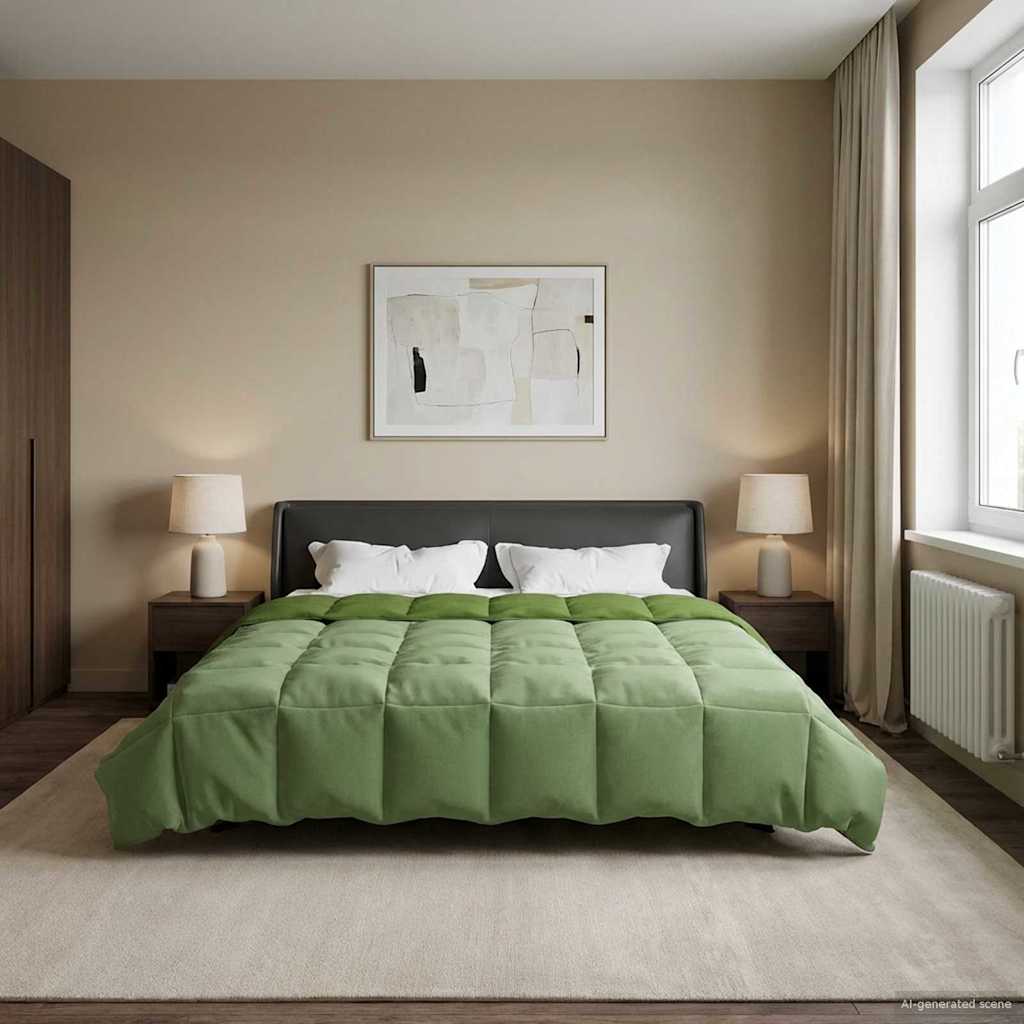 Piumone Completo Annuale Verde 220 x 260 cm Microfibra | homemem39