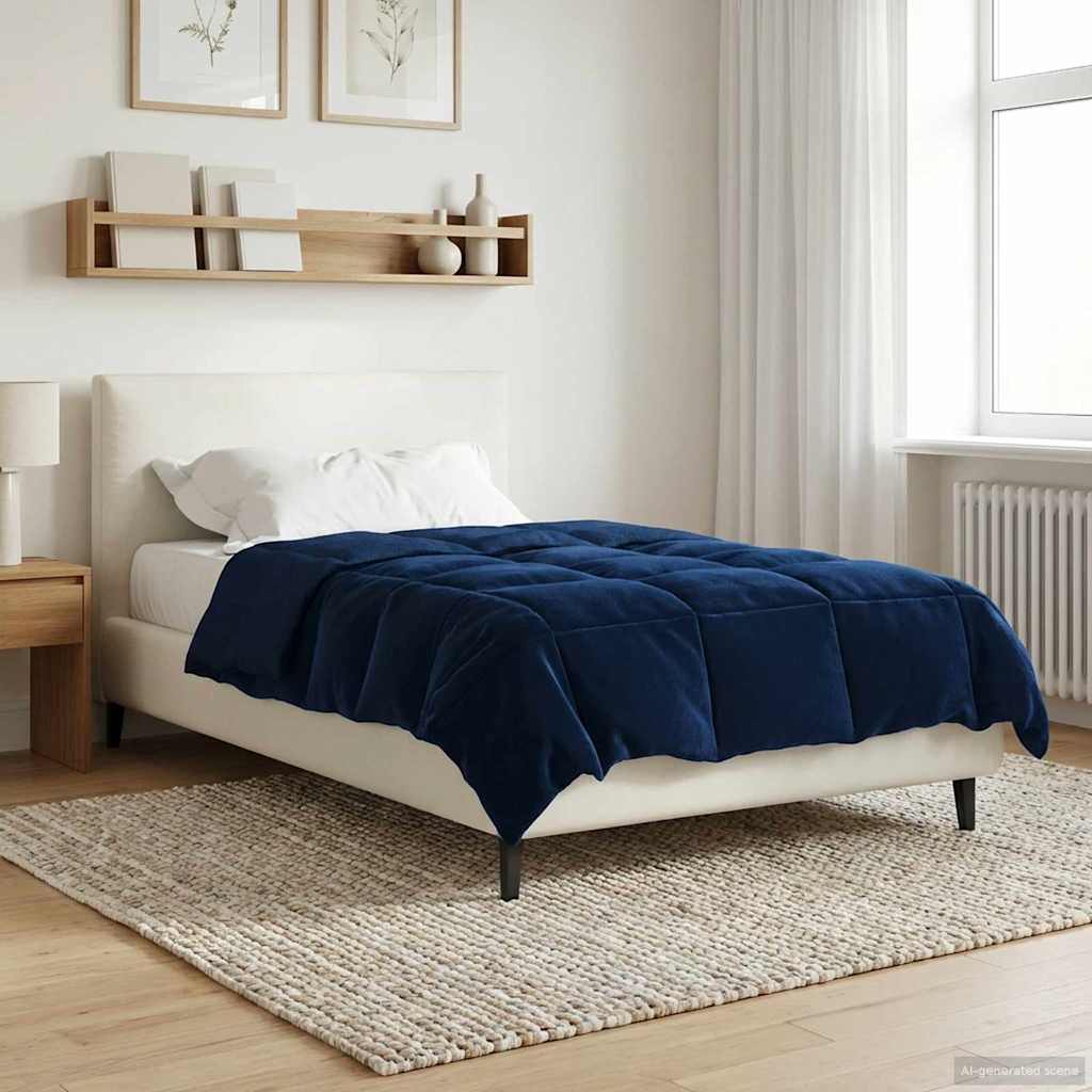 Piumone Completo Annuale Blu Scuro 140 x 200 cm Microfibra | homemem39