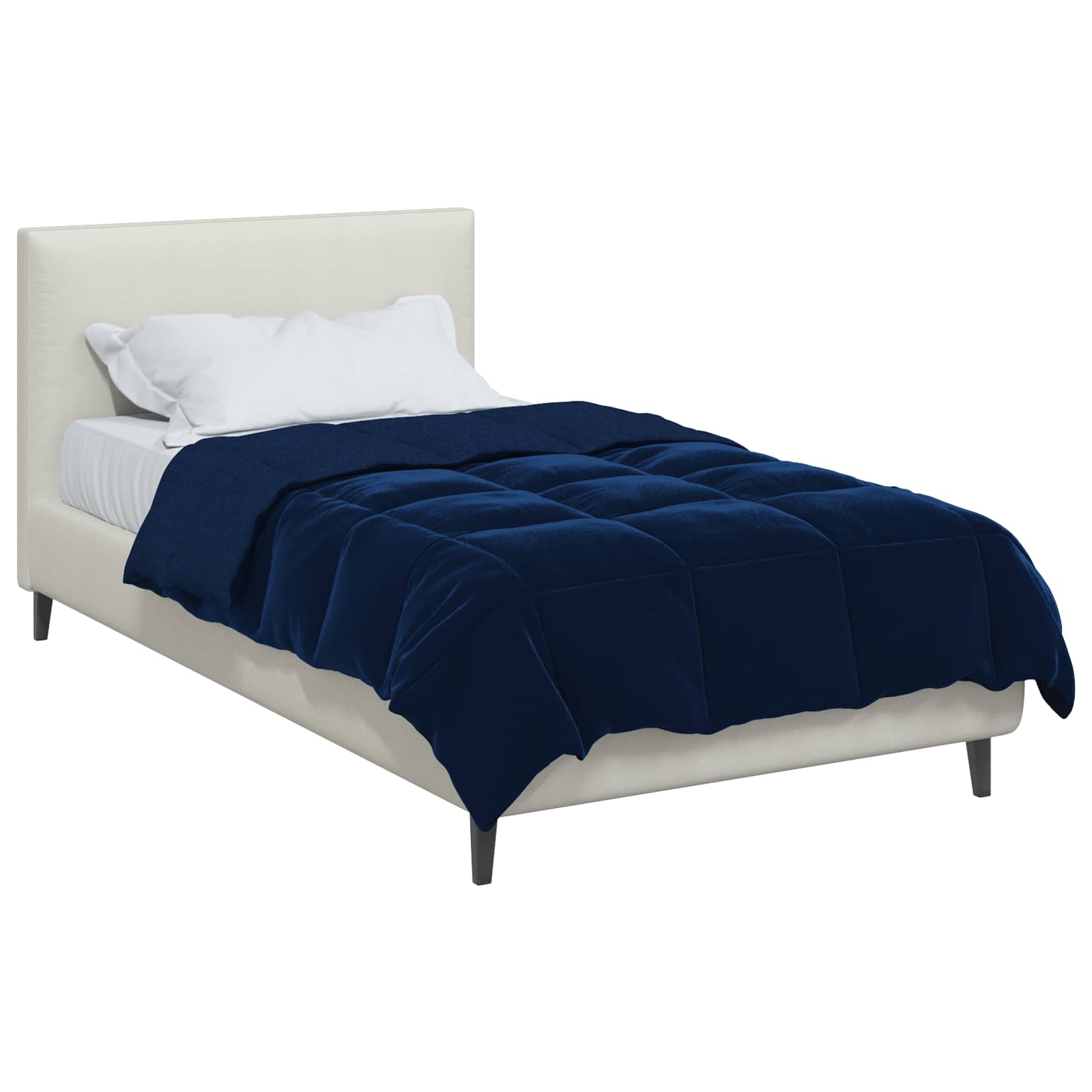 Piumone Completo Annuale Blu Scuro 155 x 200 cm Microfibra | homemem39