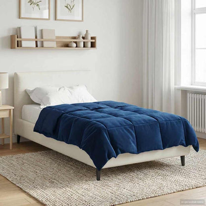 Piumone Completo Annuale Blu Scuro 135 x 220 cm Microfibra | homemem39