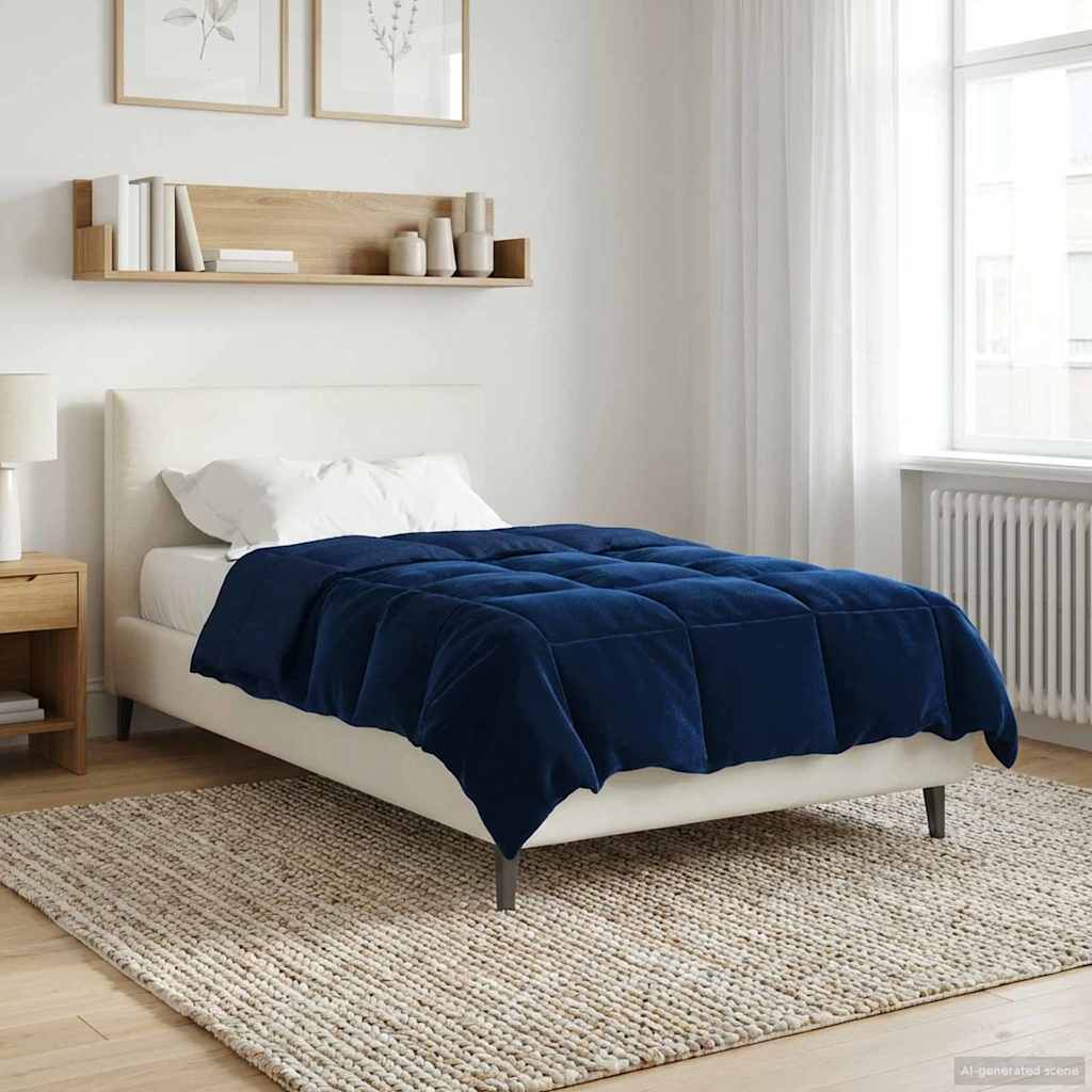 Piumone Completo Annuale Blu Scuro 140 x 220 cm Microfibra | homemem39
