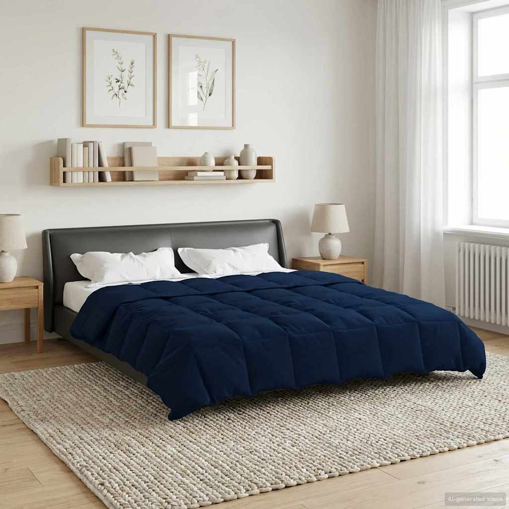 Piumone Completo Annuale Blu Scuro 220 x 240 cm Microfibra | homemem39