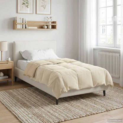 Piumone Completo Annuale Crema 140 x 200 cm Microfibra