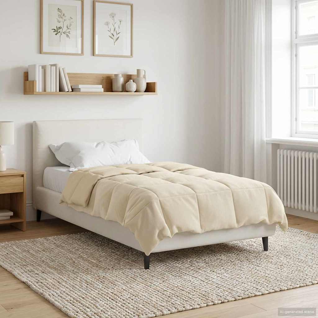 Piumone Completo Annuale Crema 155 x 200 cm Microfibra