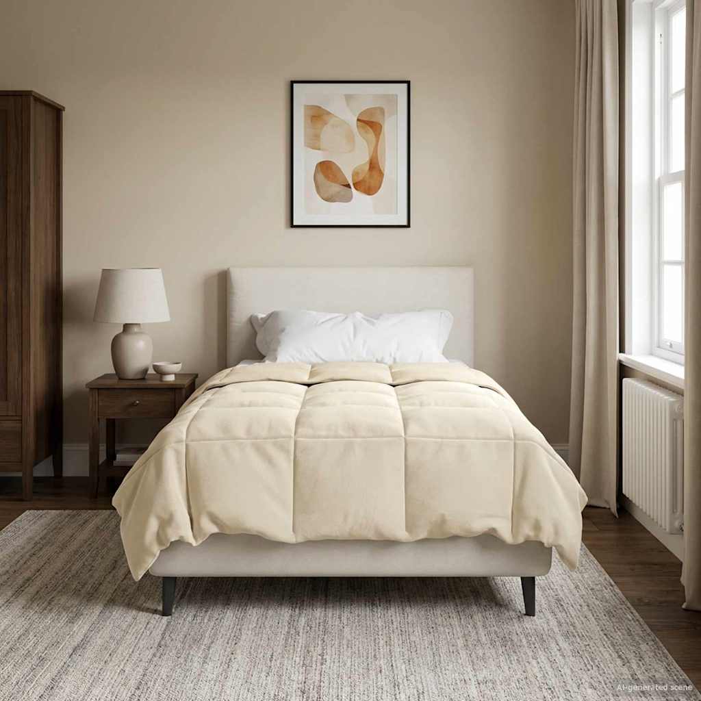 Piumone Completo Annuale Crema 155 x 200 cm Microfibra | homemem39