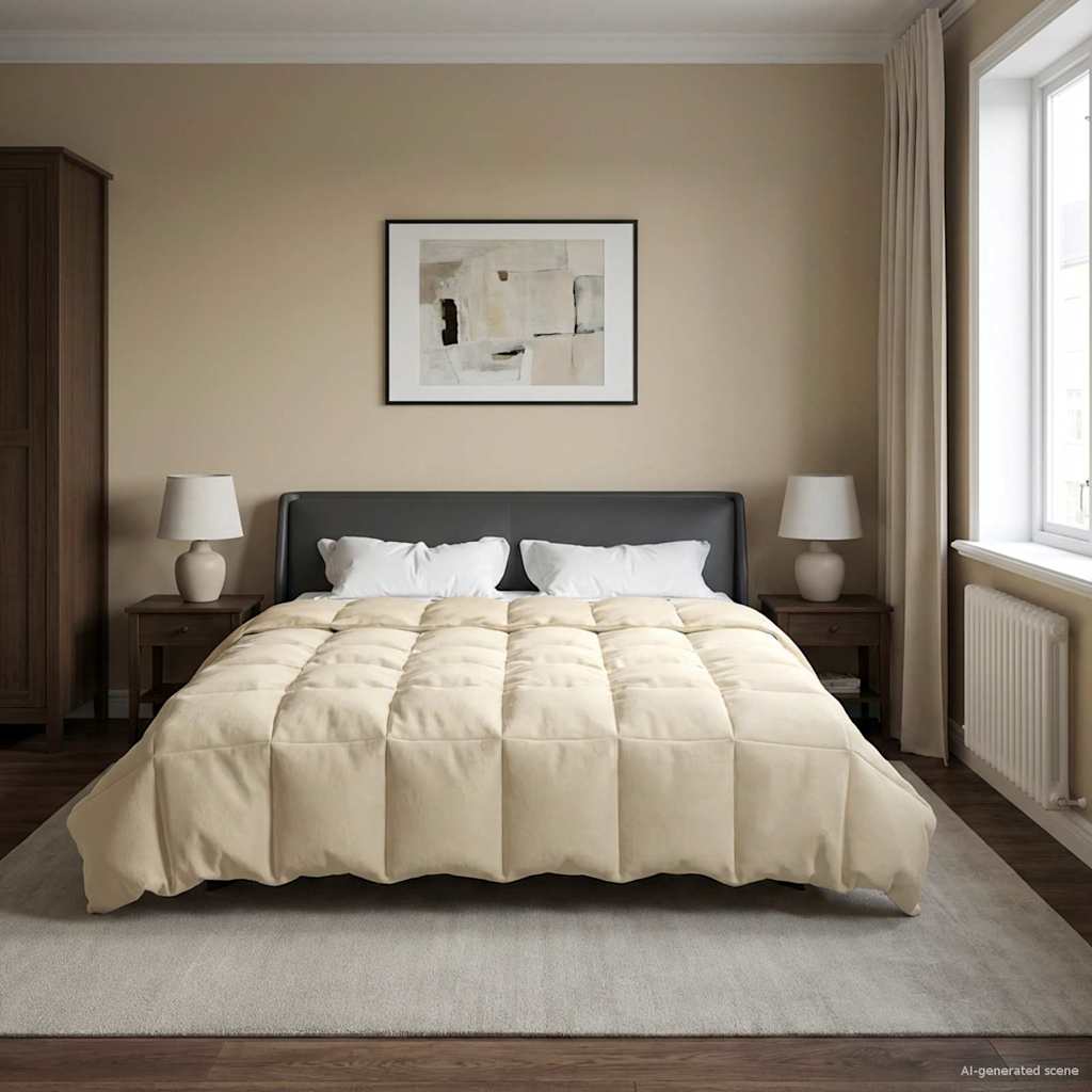 Piumone Completo Annuale Crema 200 x 220 cm Microfibra | homemem39