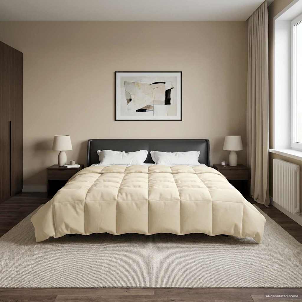 Piumone Completo Annuale Crema 220 x 240 cm Microfibra | homemem39