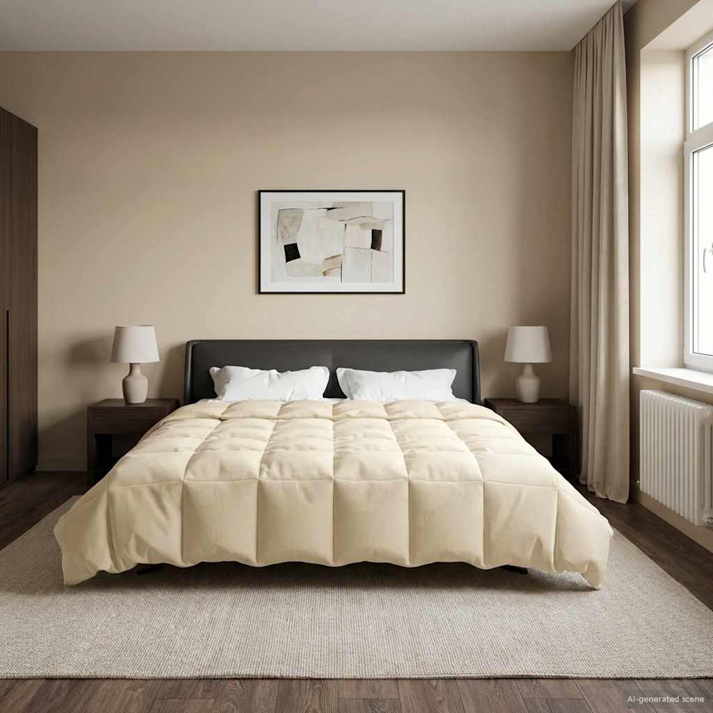 Piumone Completo Annuale Crema 240 x 260 cm Microfibra | homemem39