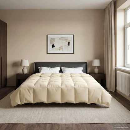 Piumone Completo Annuale Crema 240 x 260 cm Microfibra | homemem39