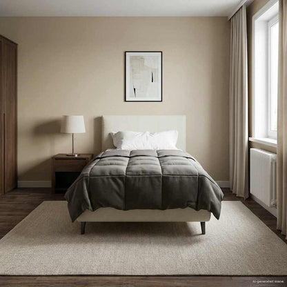 Duvet Invernale Grigio chiaro 140 x 220 cm Microfibra | homemem39