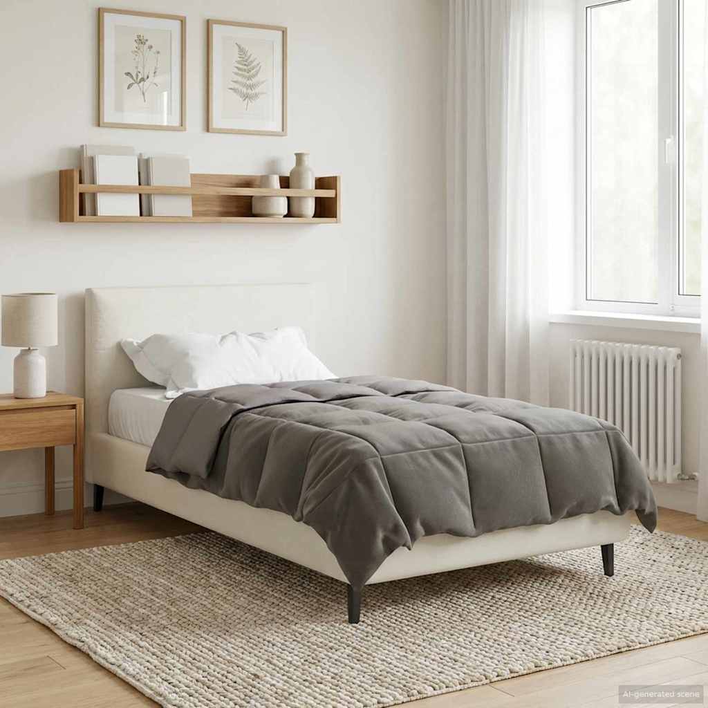 Duvet Invernale Grigio chiaro 155 x 200 cm Microfibra | homemem39