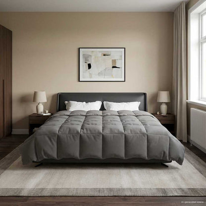 Duvet Invernale Grigio chiaro 200 x 200 cm Microfibra | homemem39