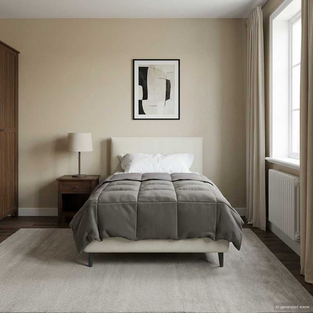 Duvet Invernale Grigio chiaro 140 x 220 cm Microfibra | homemem39