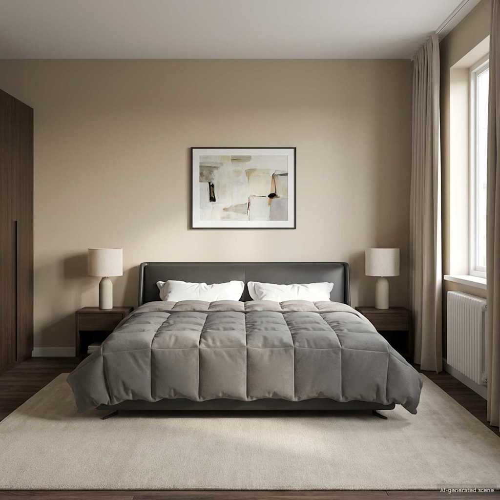Duvet Invernale Grigio chiaro 200 x 220 cm Microfibra | homemem39