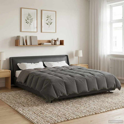 Duvet Invernale Grigio chiaro 220 x 240 cm Microfibra | homemem39