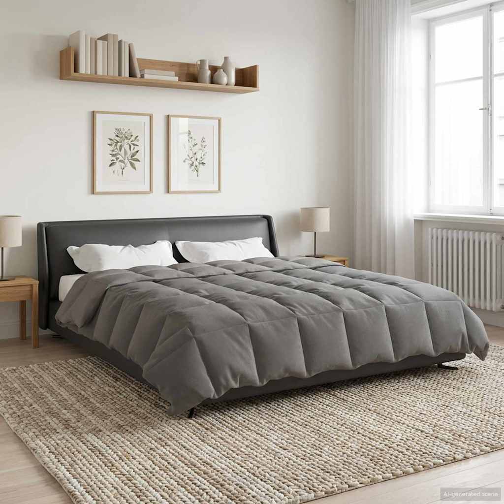 Duvet Invernale Grigio chiaro 220 x 260 cm Microfibra | homemem39