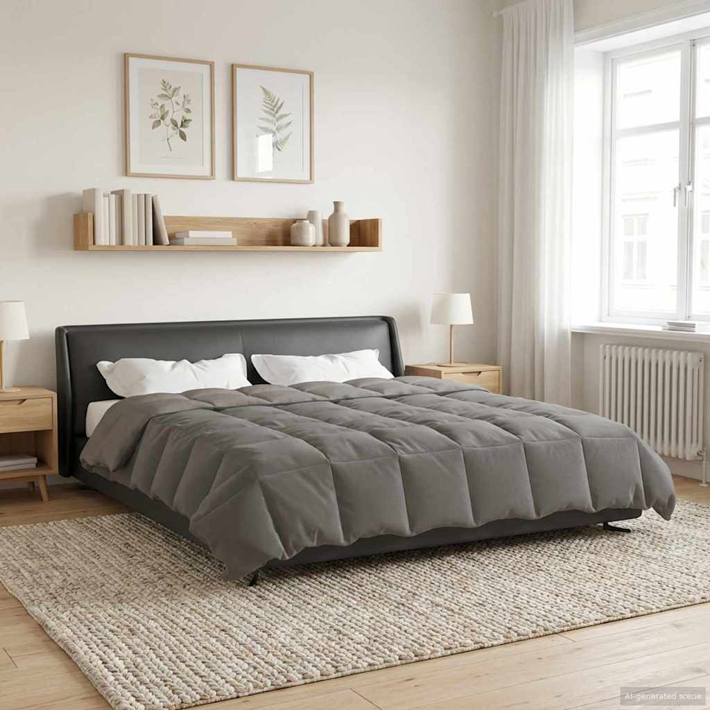 Duvet Invernale Grigio chiaro 240 x 260 cm Microfibra | homemem39
