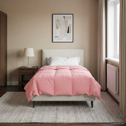 Duvet Invernale Trapuntato Rosa 155 x 200 cm Microfibra | homemem39