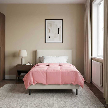 Duvet Invernale Trapuntato Rosa 135 x 220 cm Microfibra | homemem39