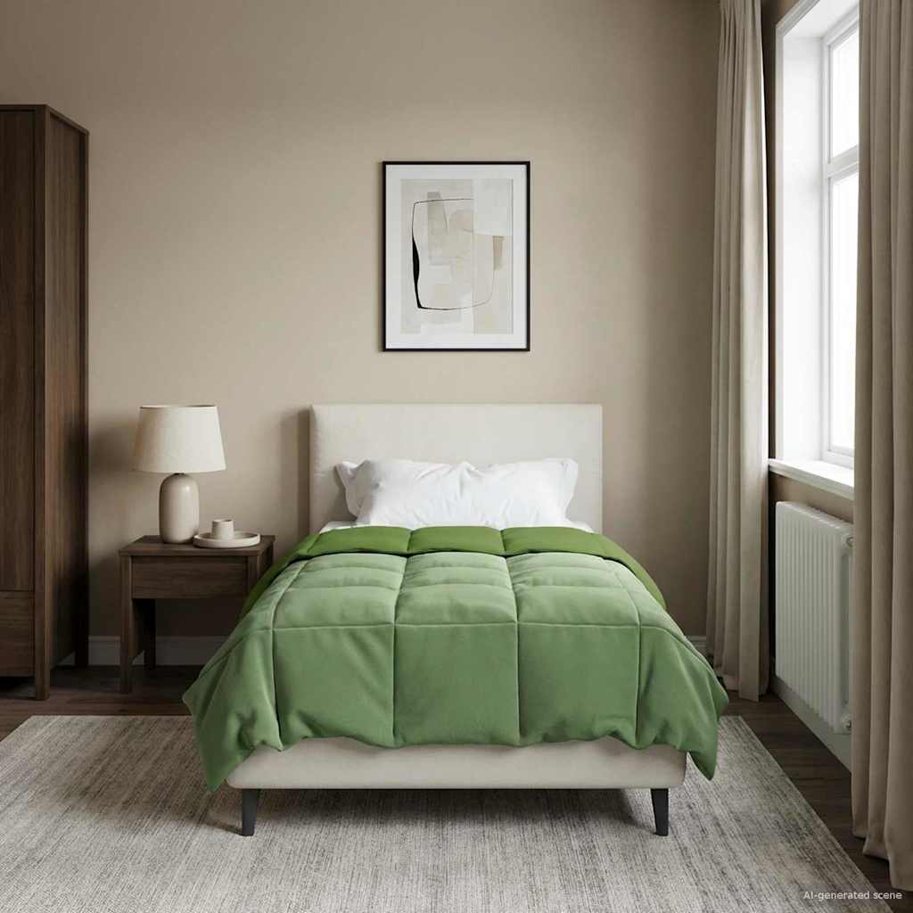 Duvet Invernale Trapuntato Verde 140 x 200 cm Microfibra | homemem39