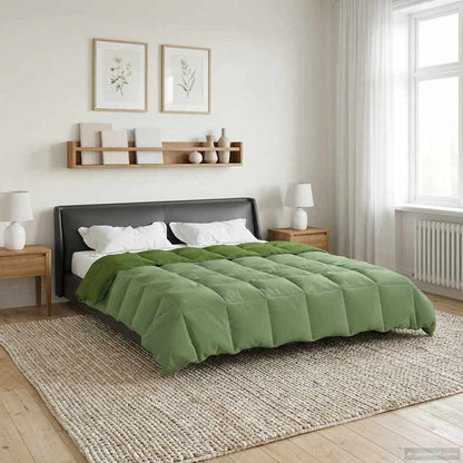 Duvet Invernale Trapuntato Verde 220 x 240 cm Microfibra | homemem39
