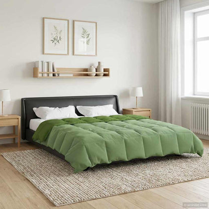 Duvet Invernale Trapuntato Verde 220 x 260 cm Microfibra | homemem39