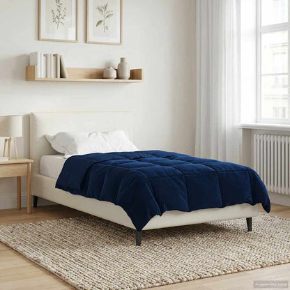 Duvet Invernale Trapuntato Blu Scuro 135 x 200 cm Microfibra | homemem39