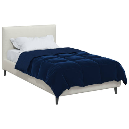 Duvet Invernale Trapuntato Blu Scuro 155 x 200 cm Microfibra