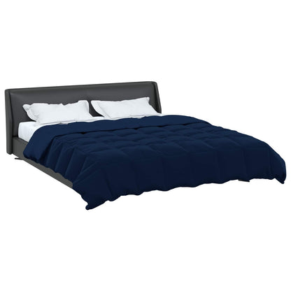 Duvet Invernale Trapuntato Blu Scuro 200 x 200 cm Microfibra | homemem39