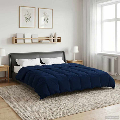 Duvet Invernale Trapuntato Blu Scuro 200 x 240 cm Microfibra | homemem39