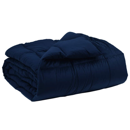 Duvet Invernale Trapuntato Blu Scuro 135 x 220 cm Microfibra | homemem39