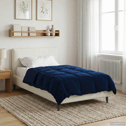 Duvet Invernale Trapuntato Blu Scuro 140 x 220 cm Microfibra | homemem39
