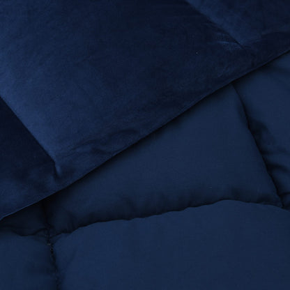 Duvet Invernale Trapuntato Blu Scuro 155 x 220 cm Microfibra | homemem39