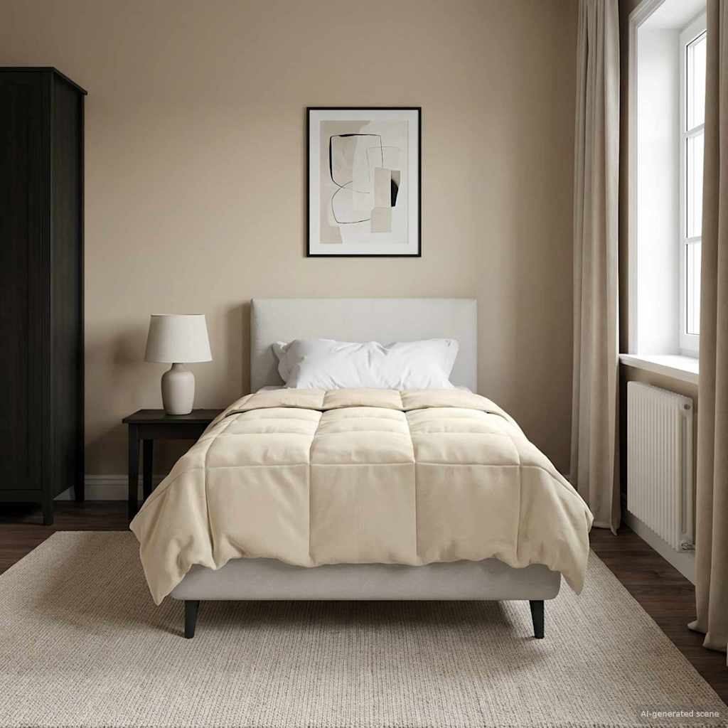 Duvet Invernale Trapuntato Crema 135 x 200 cm Microfibra | homemem39